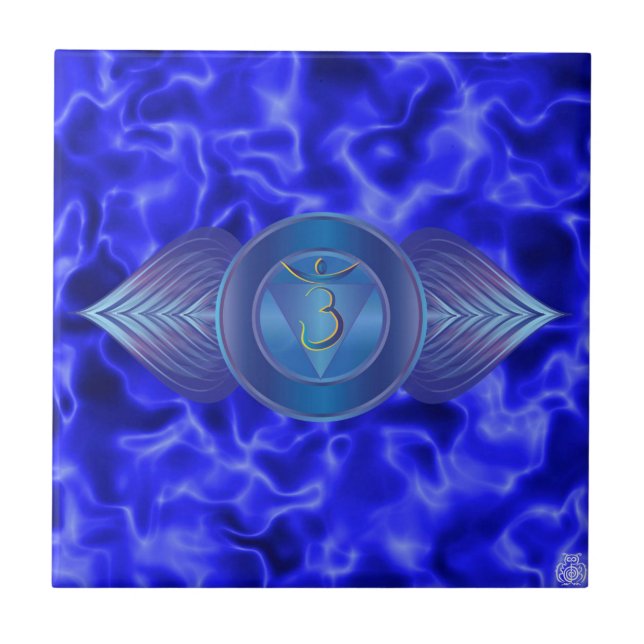 Cerâmica Azulejo de Chakra do terceiro olho (Frente)