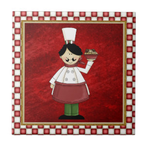 Cerâmica azulejo de chef italiano