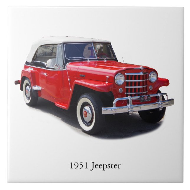 Cerâmica azulejo de cima para cima de Jeepster 1951 (Frente)