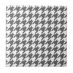 Cerâmica azulejo de cinza padrão houndstooth
