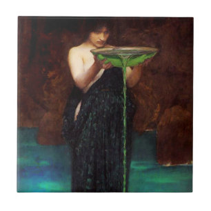Cerâmica Azulejo de Circe Invidiosa do Waterhouse