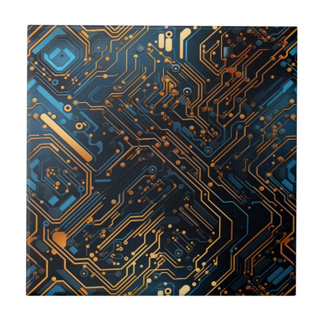 Cerâmica Azulejo de circuito eletrônico (Frente)