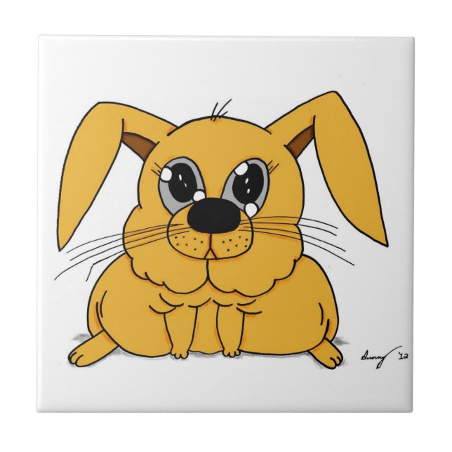 Cerâmica Azulejo de coelho gordo (Frente)