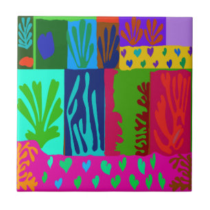 Cerâmica Azulejo de Colagem Inspirado em Matisse II