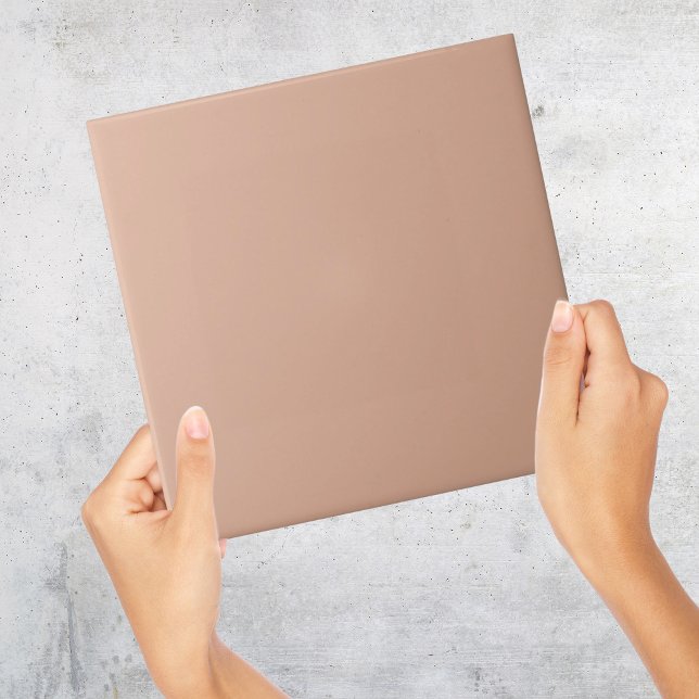 Cerâmica Azulejo de cor Rosa com poeira (Solid Cream neutral taupe solid color plain simple ceramic Tile
)