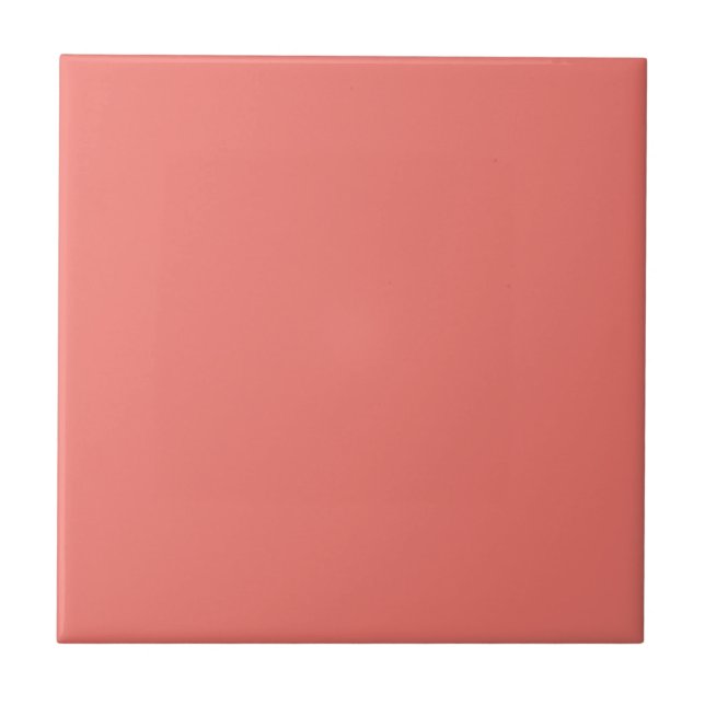 Cerâmica Azulejo de cor rosa coral (Frente)
