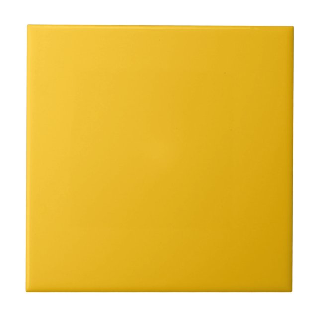 Cerâmica Azulejo de cor sólida amarelo mel (Frente)