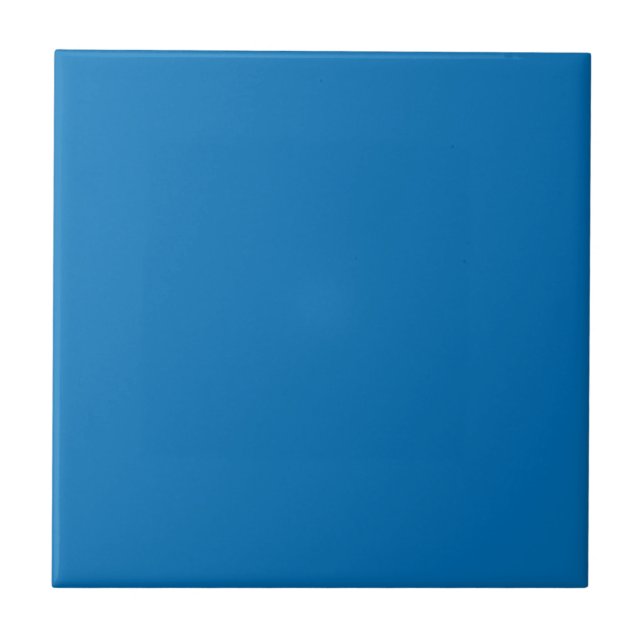 Cerâmica Azulejo de cor sólida azul espanhol (Frente)