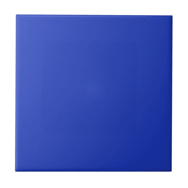 Cerâmica Azulejo de cor sólida azul persa (Frente)
