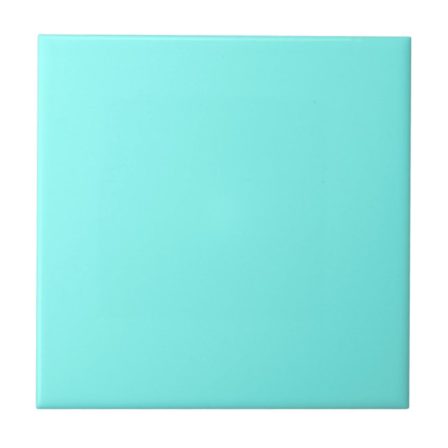 Cerâmica Azulejo de cor sólida azul-turquesa (Frente)