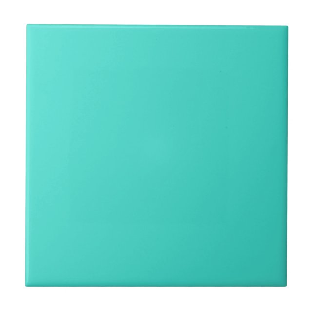 Cerâmica Azulejo de cor sólida azul-turquesa (Frente)