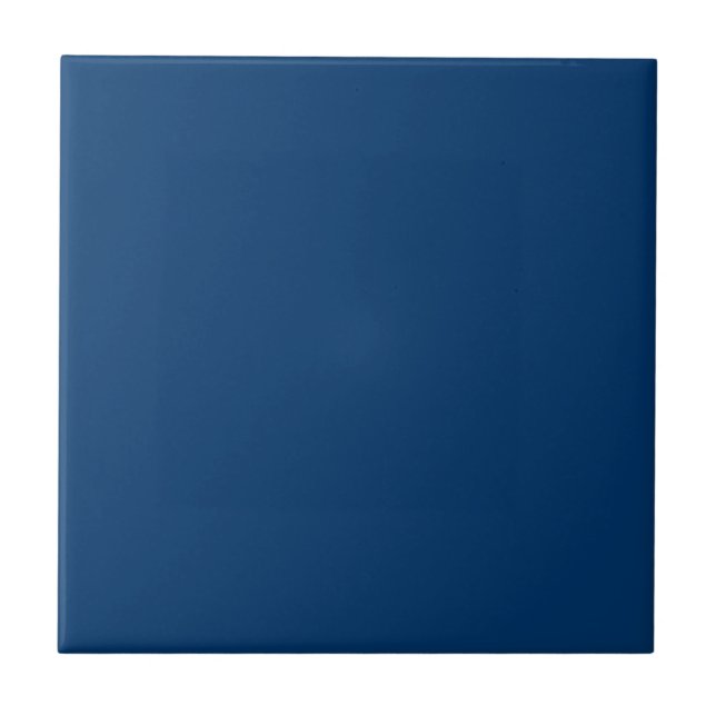 Cerâmica Azulejo de cor sólida azul Yale (Frente)