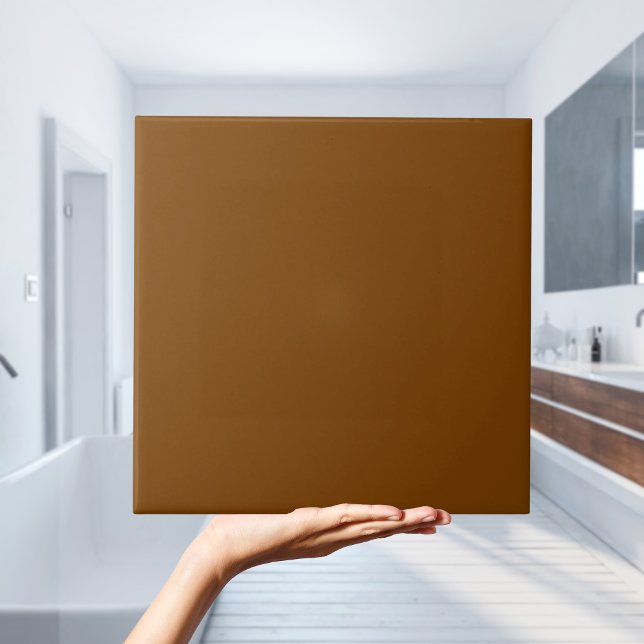 Cerâmica Azulejo de cor sólida marrom-chocolate tradicional (Traditional Chocolate Brown Solid Colour Tile
)
