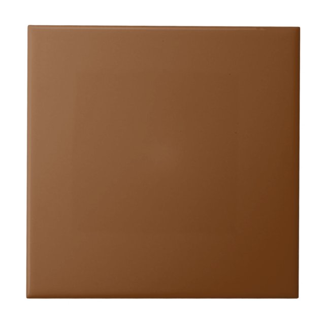 Cerâmica Azulejo de Cor Sólida Russet Brown (Frente)