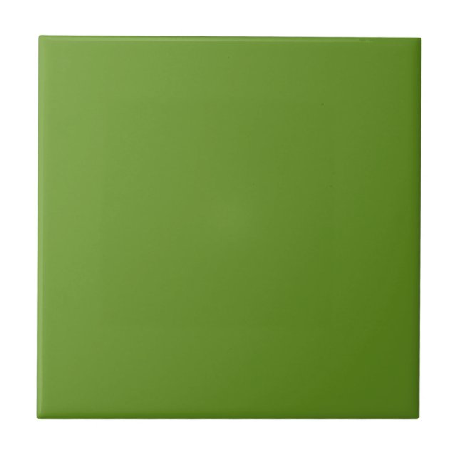 Cerâmica Azulejo de cor sólida verde-férn (Frente)