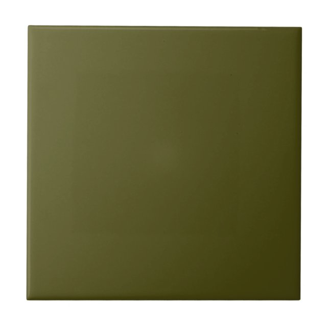 Cerâmica Azulejo de Cor Sólida Verde Oleícola (Frente)
