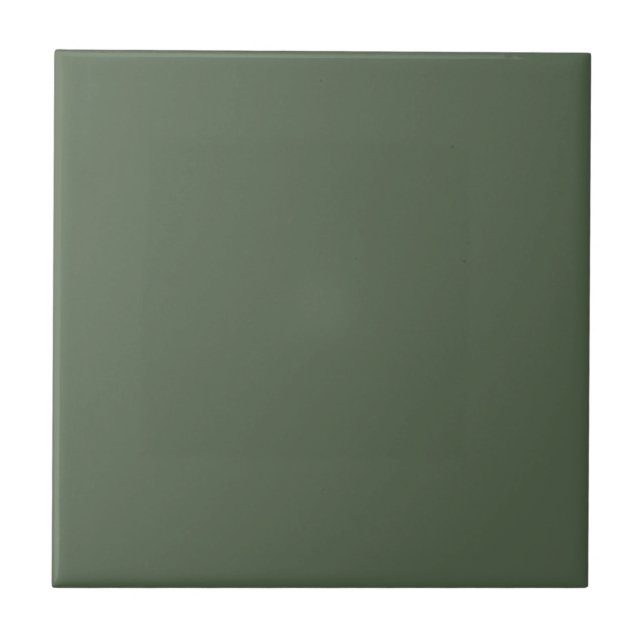 Cerâmica Azulejo de Cor Verde Basil (Frente)
