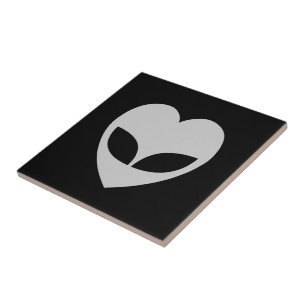 Cerâmica Azulejo de Coração de Amor Alien