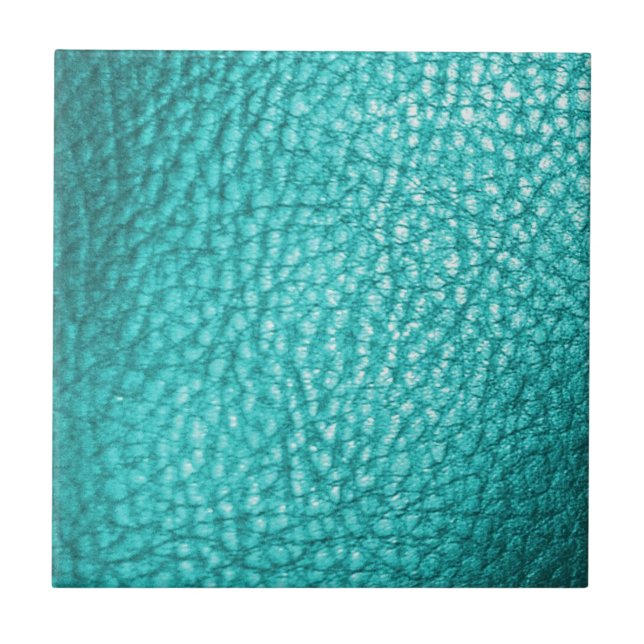 Cerâmica Azulejo de Couro Azul Limpo do Oceano Faux - Sólid (Frente)