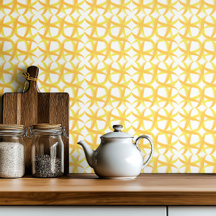 Cerâmica Azulejo de cozinha de meio século amarelo de Verão
