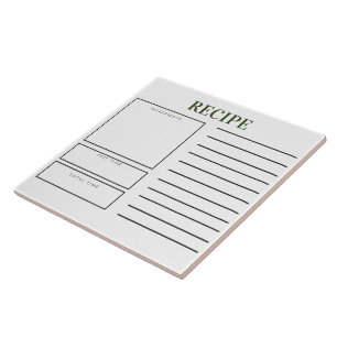 Cerâmica Azulejo de cozinha de receita