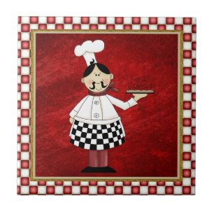 Cerâmica azulejo de cozinha italiano de chef