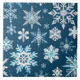Cerâmica azulejo de cristais de floco de neve
