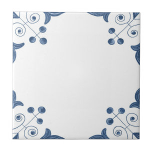Cerâmica Azulejo de Delft com cantos do rolo