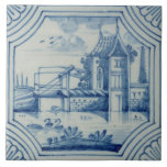 Cerâmica Azulejo de Delft que mostra um drawbridge sobre um<br><div class="desc">Imagem: Azulejo de 56463 Delft que mostra um drawbridge sobre um canal,  século XIX. Escola holandesa,  (século XIX). Colecção privada,  a coleção de Stapleton.  Arte,  belas artes.</div>