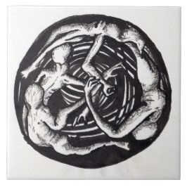 Cerâmica Azulejo de desenho da tinta da descida de espiral