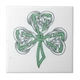 Cerâmica Azulejo de Design Celular do Shamrock irlandês
