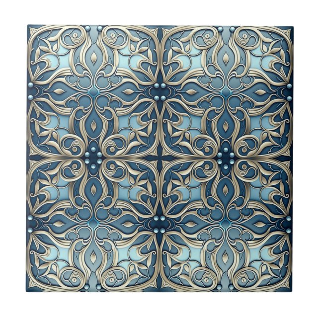 Cerâmica Azulejo de Design de Arte Nouveau (Frente)