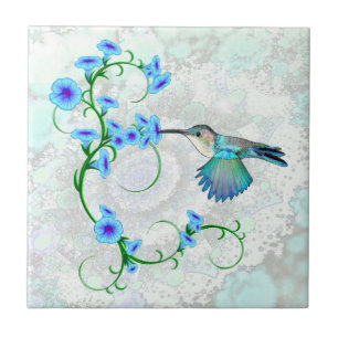 Cerâmica Azulejo de Design de Hummingbird com Glórias da M