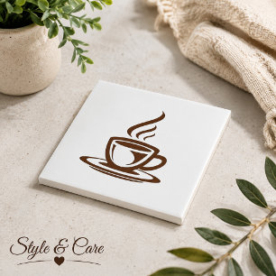 Cerâmica Azulejo de Design de marca de café para cozinha ou