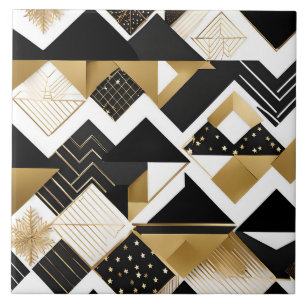 Cerâmica azulejo de diamantes de natal abstratos