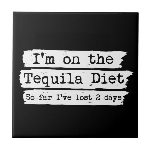 Cerâmica Azulejo de dieta tequila (Frente)