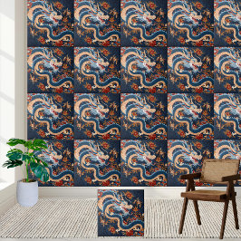 Cerâmica Azulejo de Dragão Chinoiserie Asiático