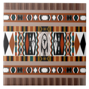 Cerâmica Azulejo de Dreamcatcher do nativo americano