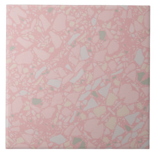 Cerâmica Azulejo de Efeito Terrazzo Cor-de-Rosa Escamudo El