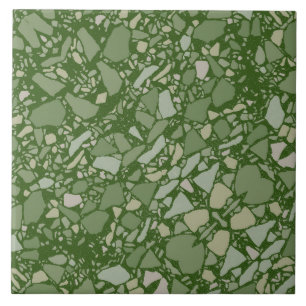 Cerâmica Azulejo de Efeito Terrazzo Verde Verde Elegante Mo