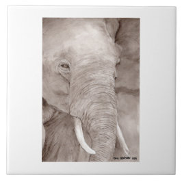 Cerâmica azulejo de elefante