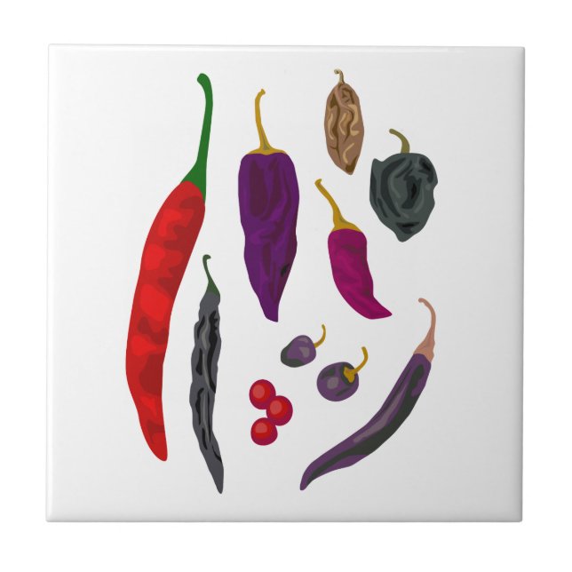 Cerâmica Azulejo de Especiarias de Peppers Quentes (Frente)