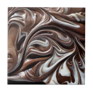 Cerâmica azulejo de espiral de chocolate