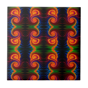 Cerâmica Azulejo de espiral do espectro de cores