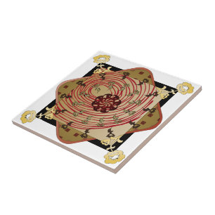 Cerâmica Azulejo de espiral vermelha Ikea Rugs