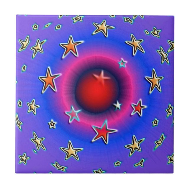 Cerâmica Azulejo de estrelas (Frente)