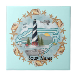 Cerâmica Azulejo de Farol da Carolina do Norte