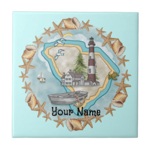 Cerâmica Azulejo de Farol da Carolina do Sul
