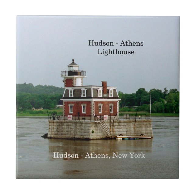Cerâmica Azulejo de farol de Hudson Athens (Frente)