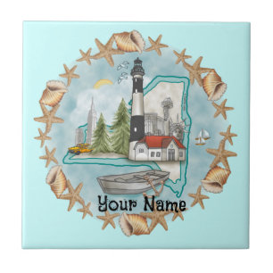 Cerâmica Azulejo de Farol de Nova Iorque